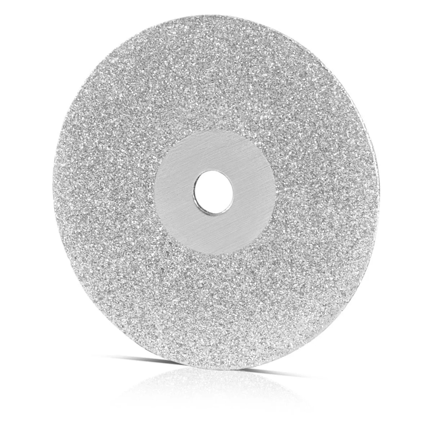 STAHLWERK Diamant-Schleifscheibe 25 mm für Wolframschleifer. Silberne, runde Scheibe, präziser Schliff.