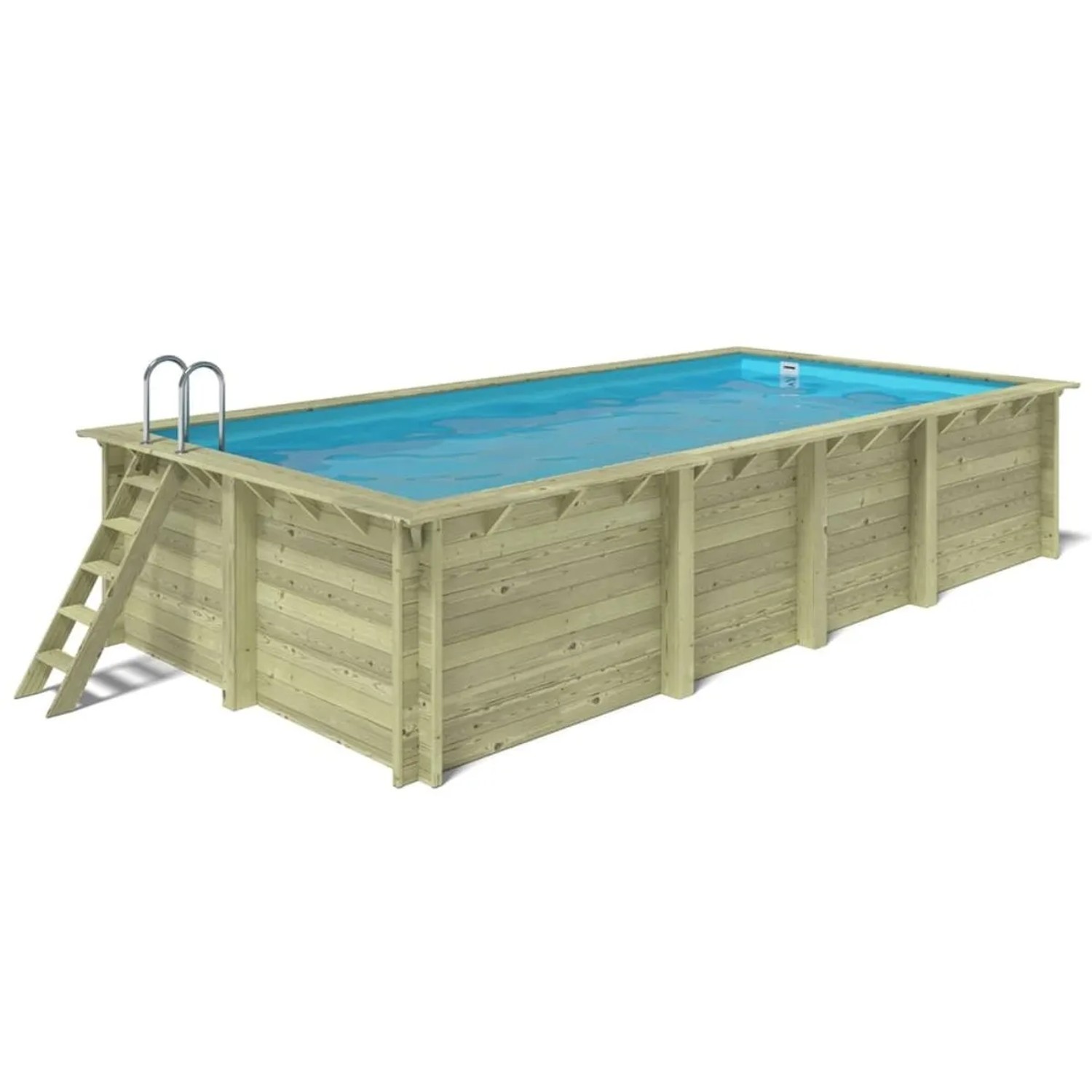 ALTANKA Holzpool Aqua 7x3,75 Höhe 1,45 m mit Einzubetonierendem Profil BAS7308OSPI