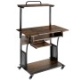 Tectake Schreibtisch Fife im Industrial Style mit Holz- und Stahlakzenten, rollbar.