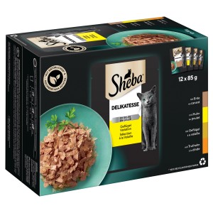 Sheba Katzen-Nassfutter Delikatesse Geflügel Variation 12 x 85 g