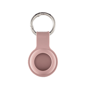 Hama Schlüsselanhänger für Apple AirTag, Silikon, Beige. Schutzhülle mit Karabiner.