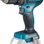 Makita DHP485Z Akku-Schlagbohrmaschine (18 V, Solo) in Türkis und Schwarz.