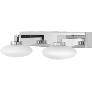 Ledvance Smart+ WiFi Bad-Wandleuchte Orbis Wall Elypse, Chrom, mit zwei Leuchten.