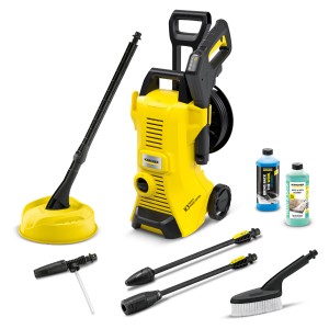 Kärcher K3 Premium Power Control Hochdruckreiniger mit Zubehör und Reinigern.