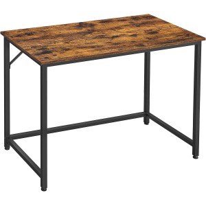 Vasagle Computertisch, 100x50 cm, braun-schwarz, im Industrie-Stil. Ideal für kleine Räume.