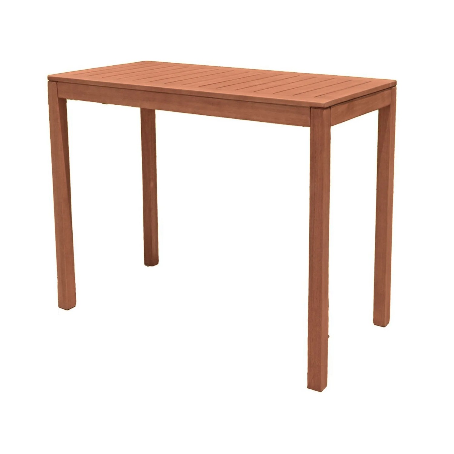 DELUKE Bartisch aus Eukalyptusholz, Teil des Barsets NIKLAS, 100x60x120cm.