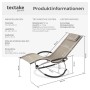 Tectake Sonnenliege Paulina Mit Textilene Ergonomisch  Atmungsaktiv  Widerstandsfähig und Faltbar  150 x 73 x 93 cm Beige_6