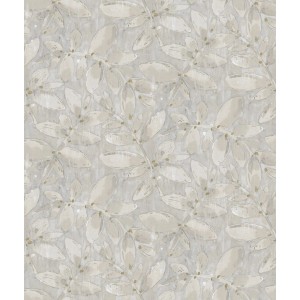 Sanders & Sanders Tapete Gezeichnete Blätter Grau 53 Cm X 1005 M - 640746