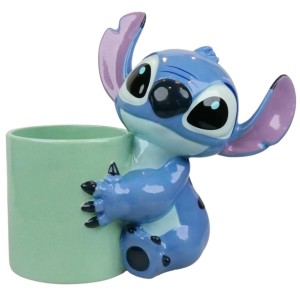 3D Stitch Blumentopf aus Keramik, 11 cm hoch, für Zimmerpflanzen.