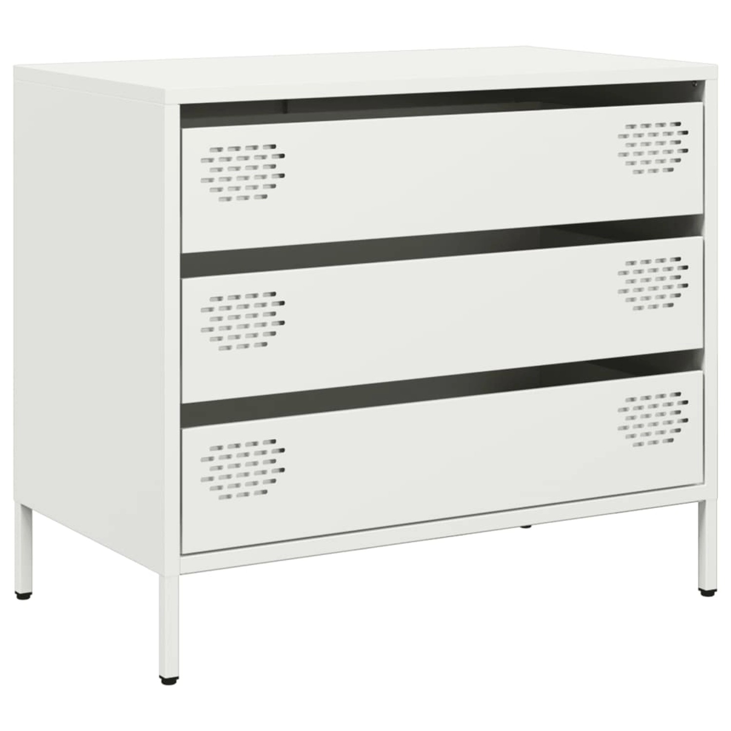 vidaXL Sideboard Weiß 68x39x58,5 cm Kaltgewalzter Stahl 851297 günstig online kaufen