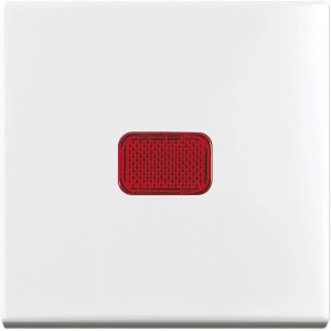 Busch-Jaeger Kontroll-Wippe Balance SI Alpinweiß mit roter Kalotte für Schalter.