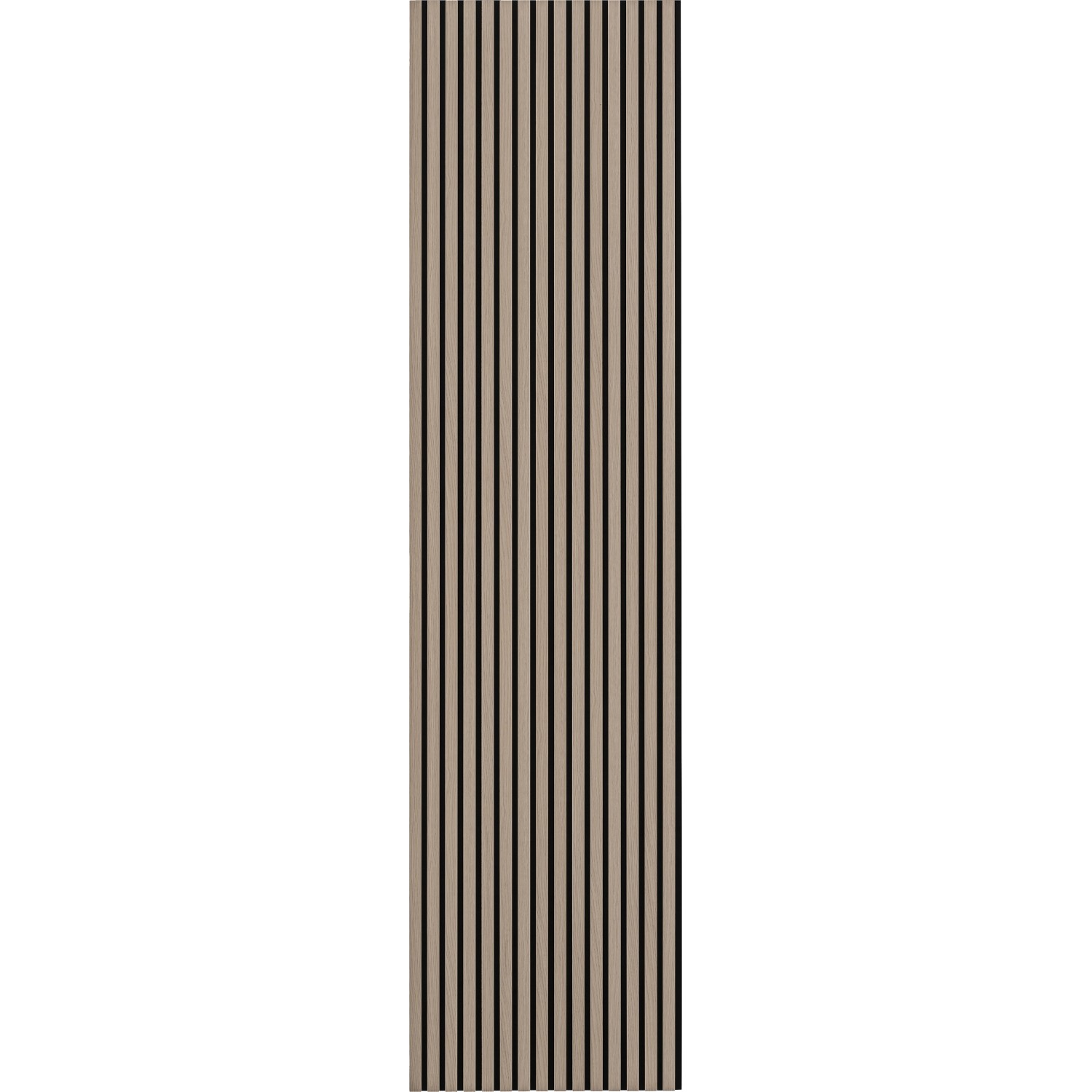 Akustikpaneel Eiche Grau auf Schwarz, 240cm, zur Wandverkleidung und Schallabsorption.