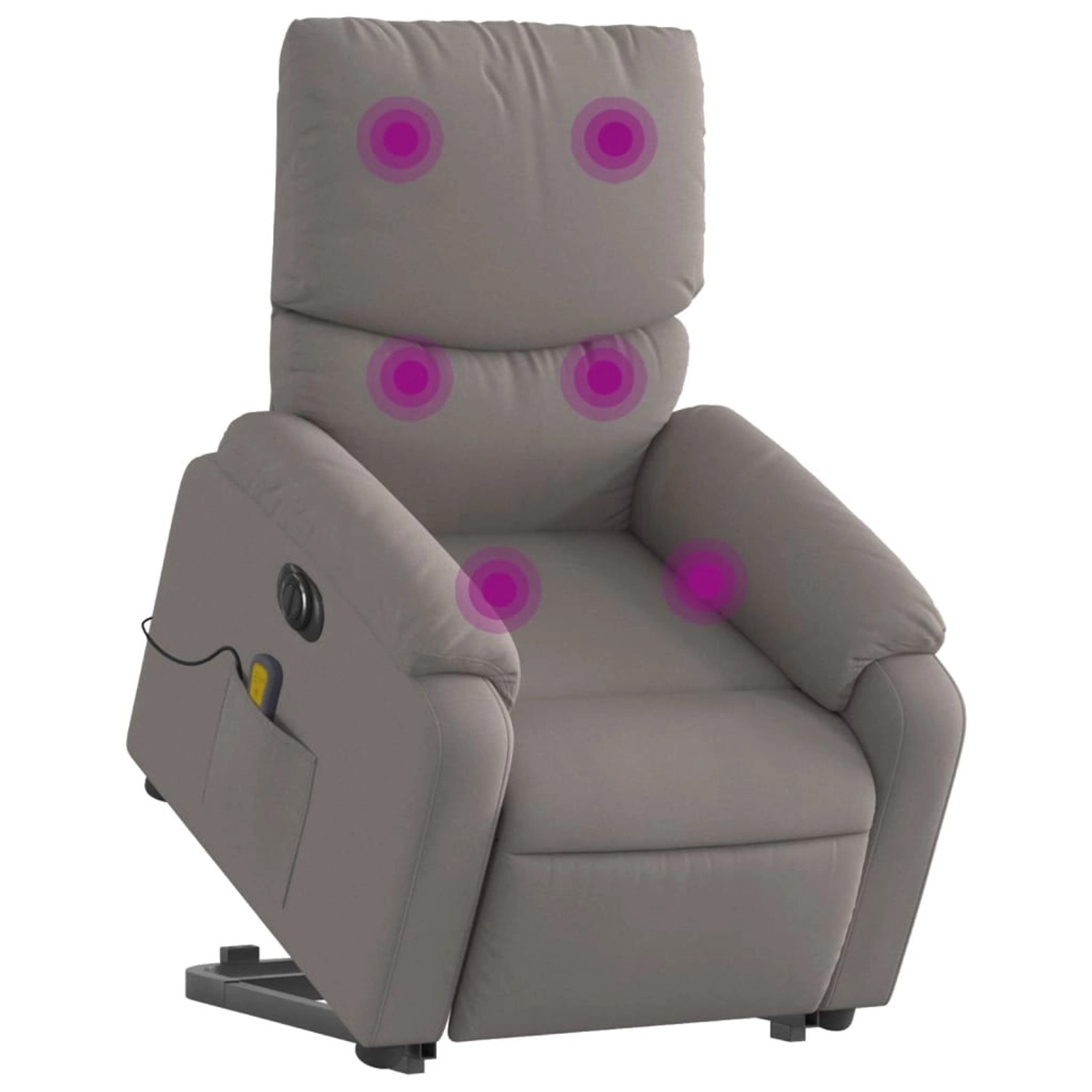vidaXL Elektrischer Massagesessel mit Aufstehhilfe Taupe Stoff Modell 8 günstig online kaufen