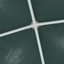 Detailaufnahme: Weiße Stahlrohre und grüne Plane des vidaXL Partyzelts 4x4 m.