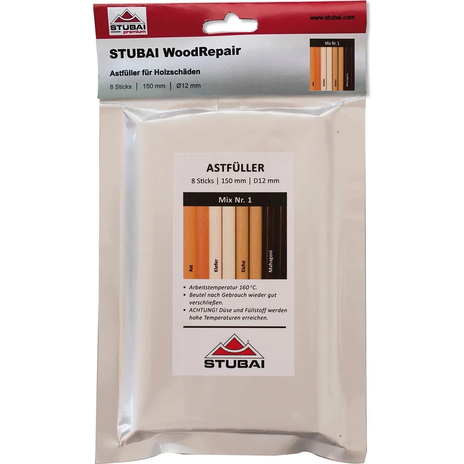 Stubai Astfüller Wood-Repair Mix Pack 1 Länge 150 mm 8 Stück