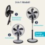 Könighaus 3-in-1 Ventilator, weiß: Als Wand-, Tisch- und Standventilator einsetzbar.