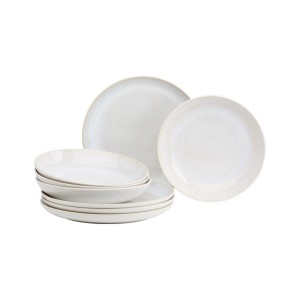 Ritzenhoff & Breker Laredo Tafel-Set, 8-teilig, Steinzeug, für 4 Personen: Speise- und Suppenteller in Elfenbein.