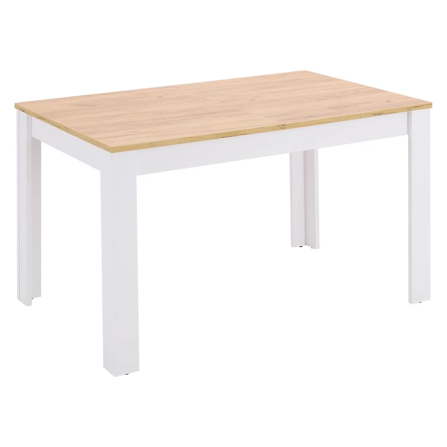 Homestyle4u Esstisch 135x86 cm Weiß Eiche Küchentisch 3194