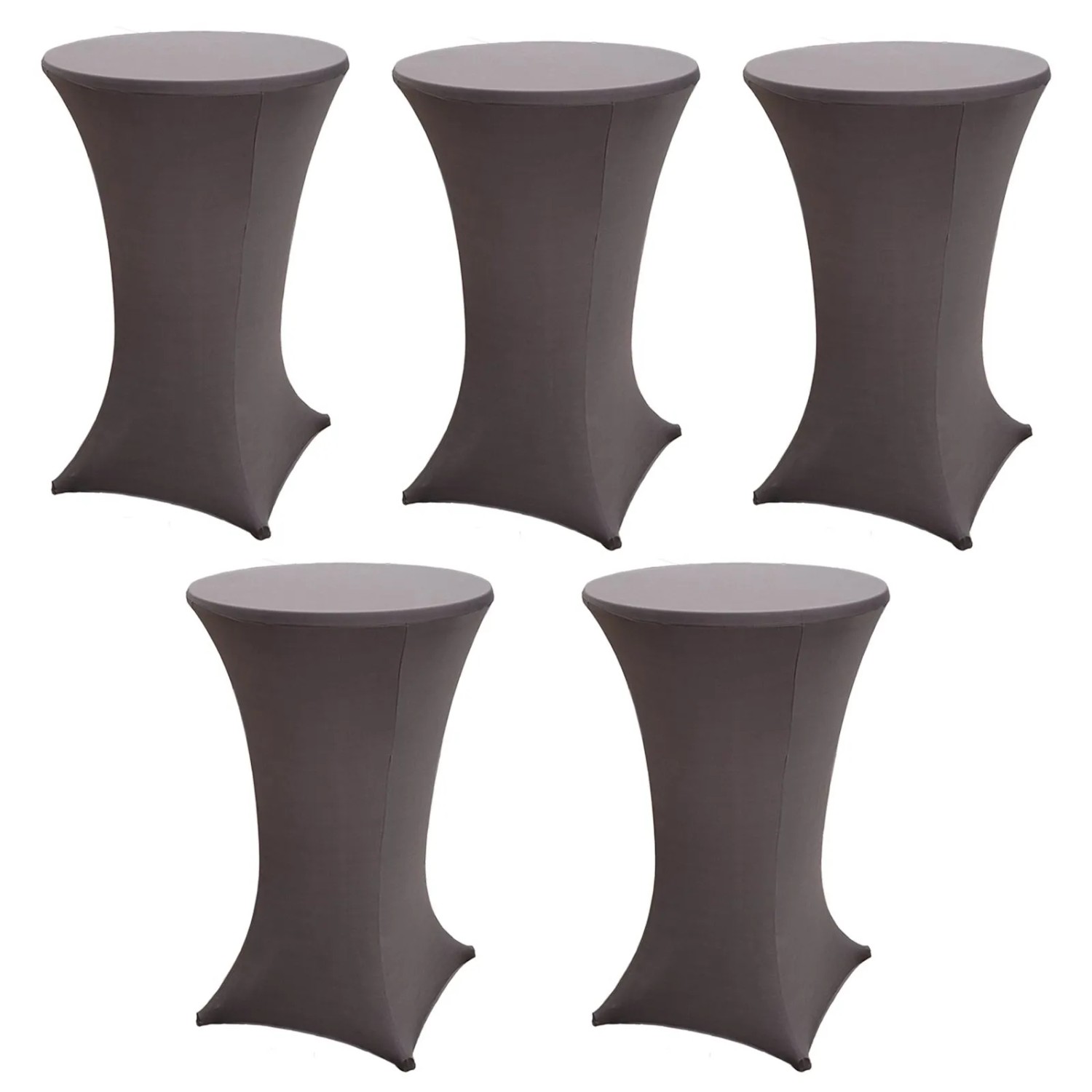 TRUTZHOLM 5er Set Stehtischhusse Stretch 70cm Anthrazit