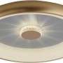 Runde LED-Deckenleuchte Vertigo in Messing Matt mit Kristalleffekt, Ø 61,5 cm.