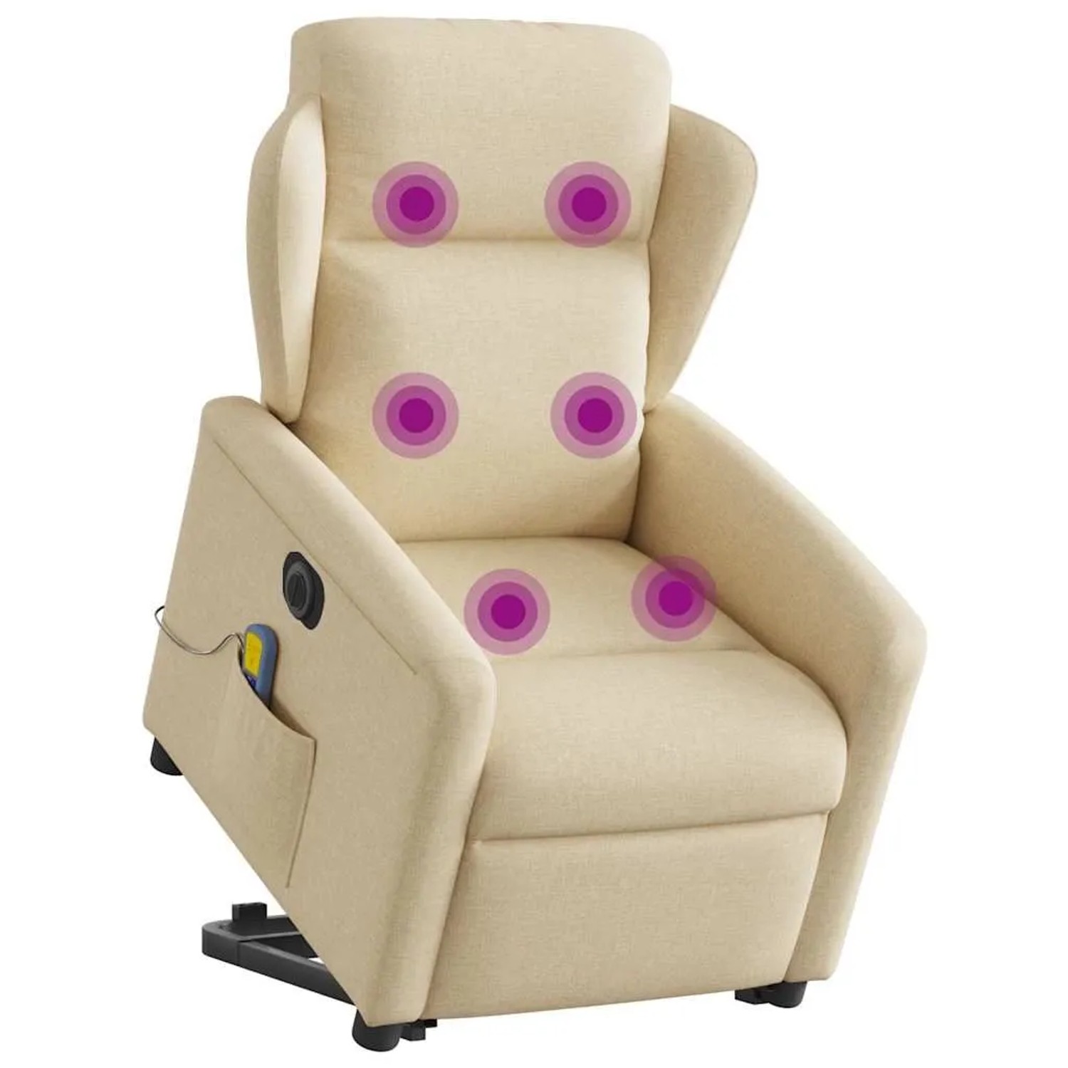 vidaXL Elektrischer Massagesessel mit Aufstehhilfe Creme Stoff 3303172 günstig online kaufen