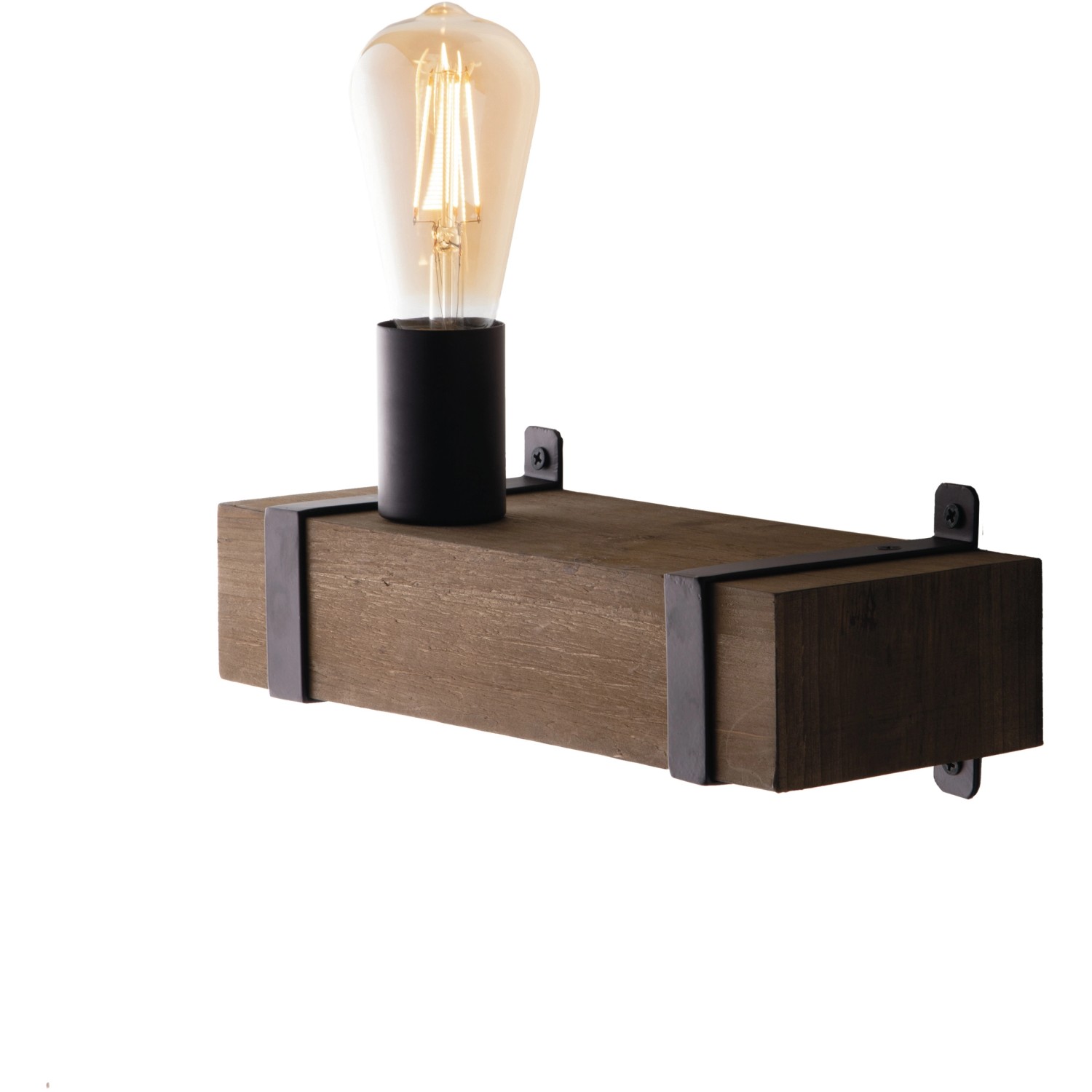 Luce Design Wandleuchte Texas 1-flammig Braun 12,5 cm x 30 cm x 11 cm günstig online kaufen