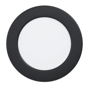 Schwarzer Eglo LED-Einbauspot Fueva 5, Ø 11,7 cm, 3000K, für den Innenbereich.