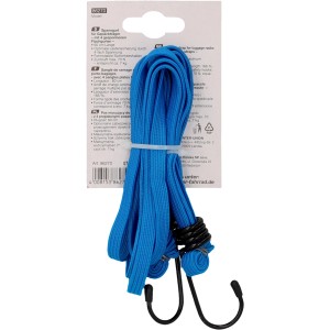 Blauer Fischer Spanngurt 60 cm für Gepäckträger mit Haken zur Ladungssicherung.