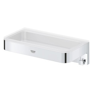 Grohe QuickFix Duschkorb Start Cube Chrom, zur Wandmontage im Badezimmer.