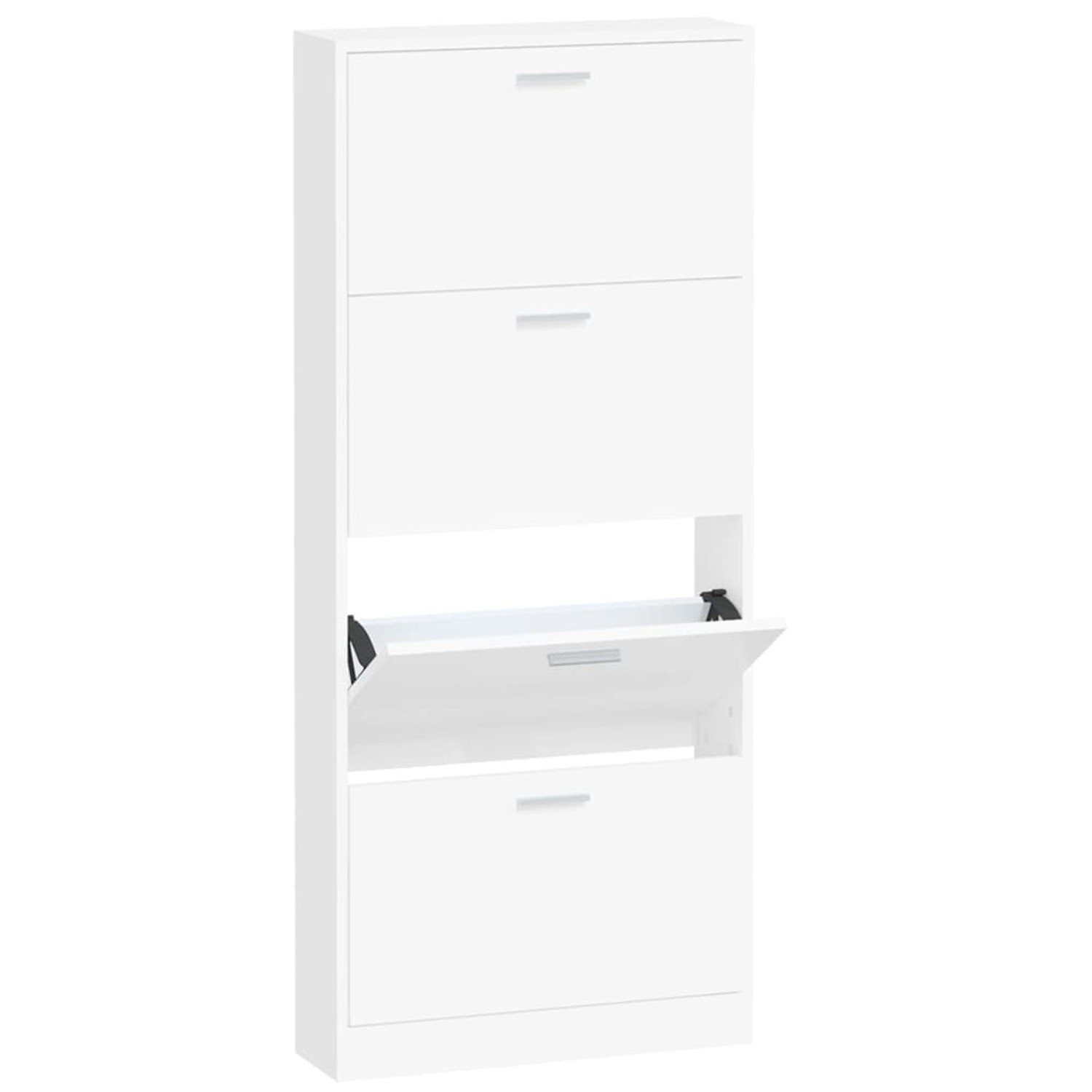 vidaXL Schuhschrank Weiß 59x17x150 cm Holzwerkstoff 342518 günstig online kaufen