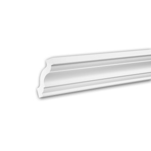 Flexible, weiße PROFHOME Eckleiste aus Polyurethan, 200 cm lang, für Paneel-Zubehör.