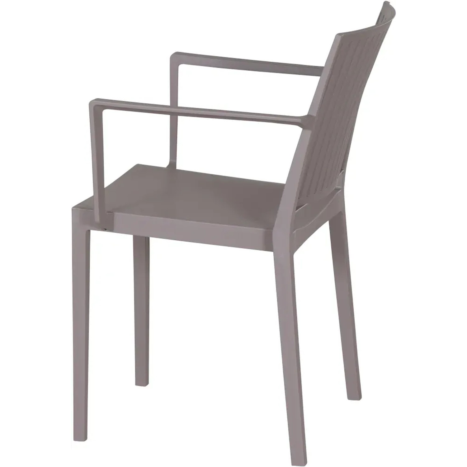 Siena Garden Lane Stapelsessel, taupe, aus recycelbarem Material für Garten, Balkon und Terrasse.