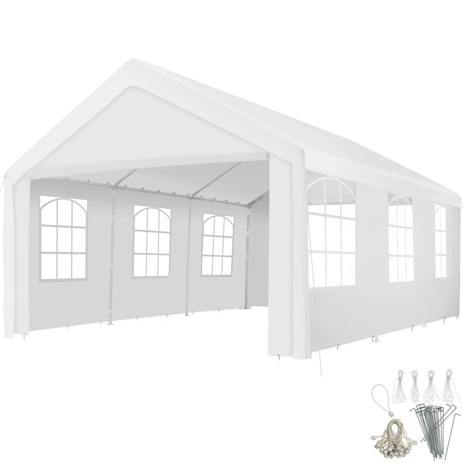 Tectake Pavillon Jasko 6 X 4 M Wasserdicht 600 X 400 X 315 Cm Weiß
