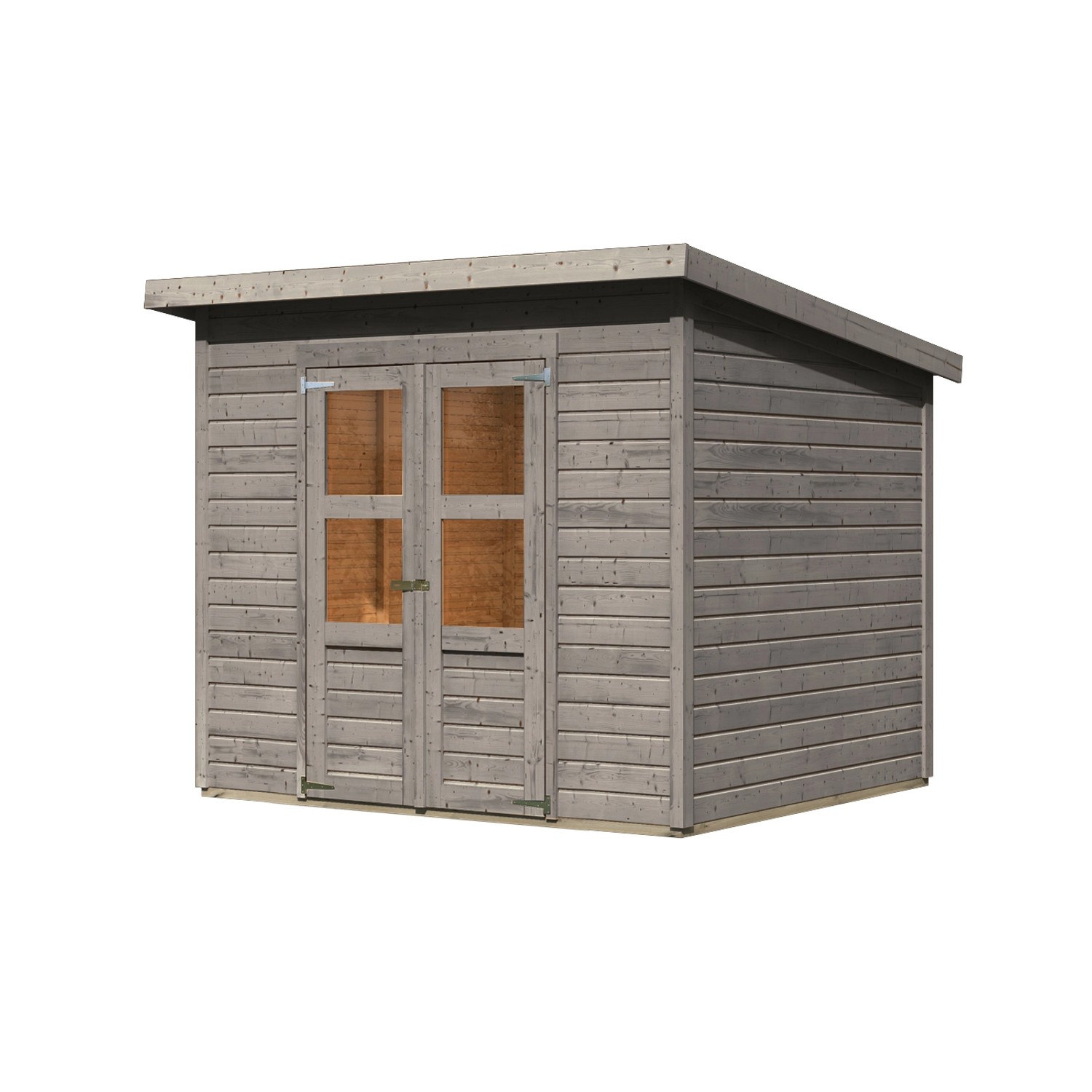 Karibu Gartenhaus Vellinge 5 Vorvergraut 219 x 238 x 210 cm günstig online kaufen