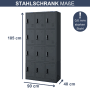 DELUKE Schließfachschrank BERN mit 12 Fächern, 185x90x40 cm, anthrazit. Garderobenschrank aus Stahl mit abschließbaren Fächern.