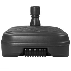 Anthrazitfarbener Doppler Füllsockel aus HDPE, 50 l, für Sonnenschirme bis 300 cm.