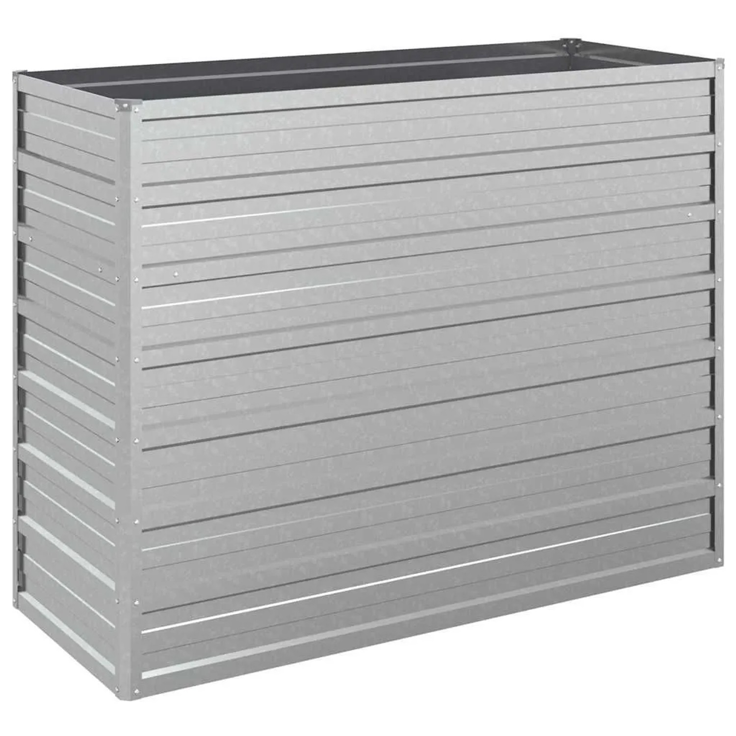 vidaXL Garten-Hochbeet 100x40x77 cm Verzinkter Stahl Silber 316896