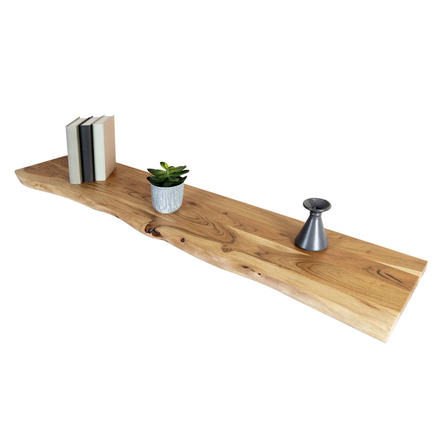 SAM Holzplatte Arya mit Echter Baumkante Einseitig 160 x 30 cm Akazienholz Natur