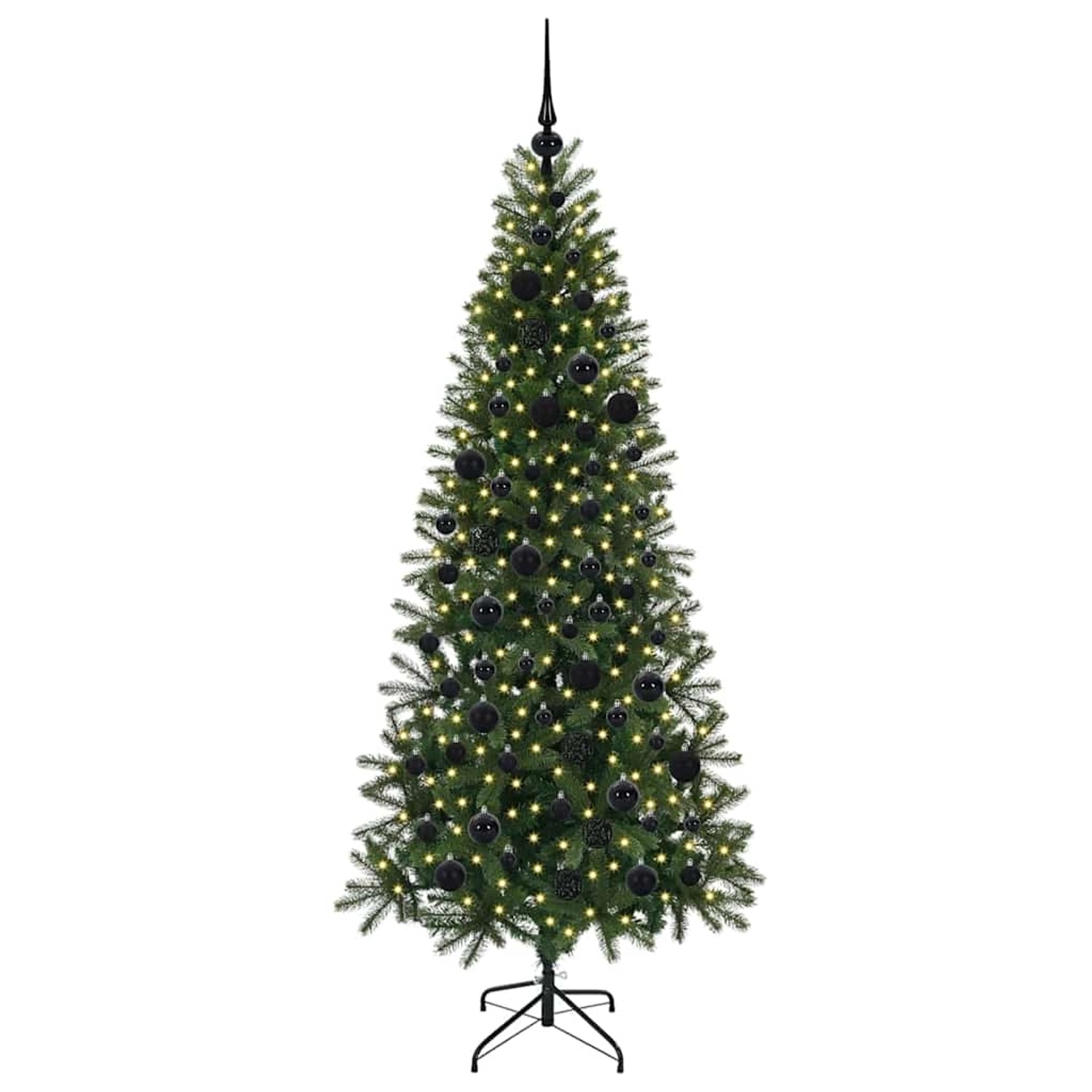 vidaXL Künstlicher Weihnachtsbaum mit 300 LEDs Grün 180 cm PE und PVC 3397355