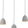 Paul Neuhaus Pendelleuchte Eton, Betonoptik, 3-flammig, Hängeleuchte für den Essbereich.