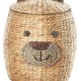 Kobolo Wäschekorb BÄR Wasserhyazinthe 40x50 cm Aufbewahrungskorb Bad