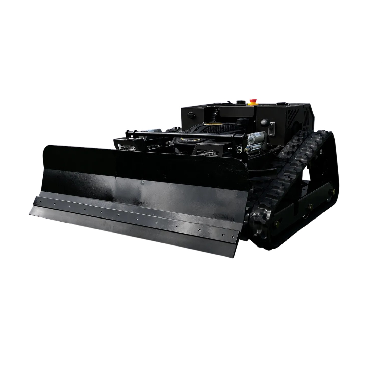CARTIWELL Ferngesteuerter Motor-Rasenmäher CW-500 PLUS Schwarz Böschungsmäher mit Schneepflug