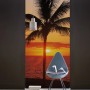 Komar Vlies Fototapete Hawaii mit Palmen-Sonnenuntergang, 100x280cm.