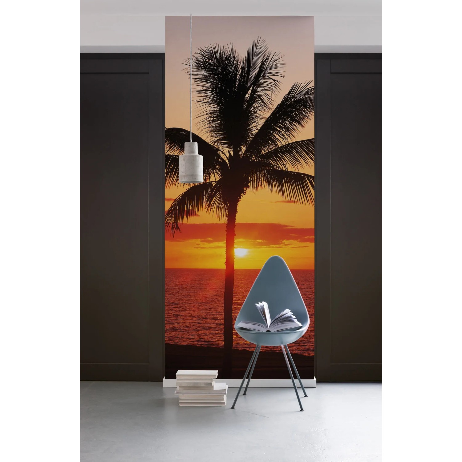 Komar Vlies Fototapete Hawaii mit Palmen-Sonnenuntergang, 100x280cm.