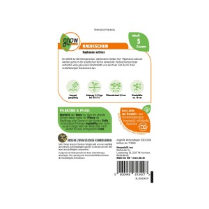 GROW by OBI Keimsprossen Radieschen Daikon Rot Samenpackung.
