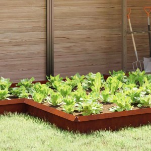 vidaXL Schneckenzaun Rostig 13,5 x 13,5 x 25 cm Wetterfeststahl 874871