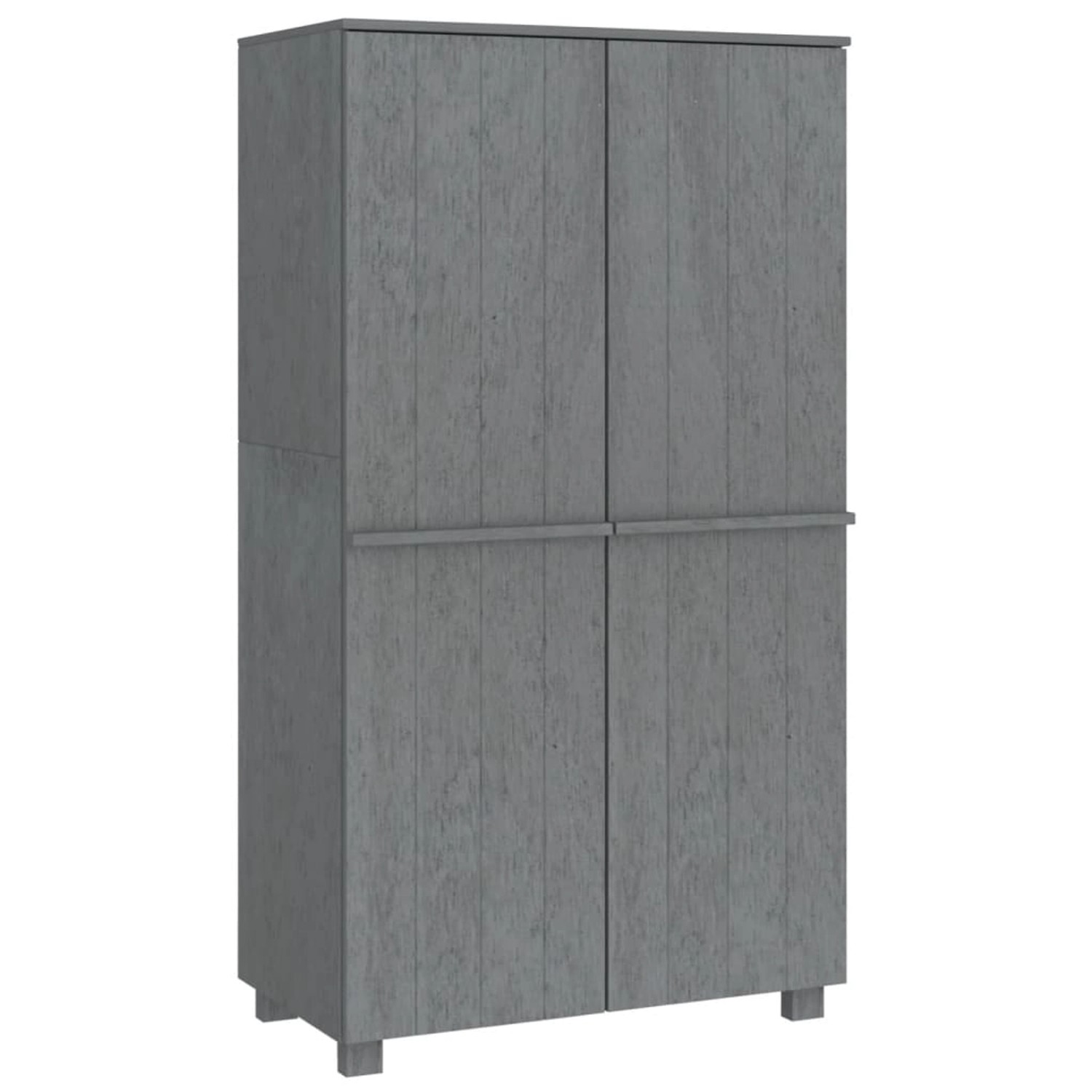 vidaXL Kleiderschrank Dunkelgrau 89x50x180 cm Massivholz Kiefer günstig online kaufen