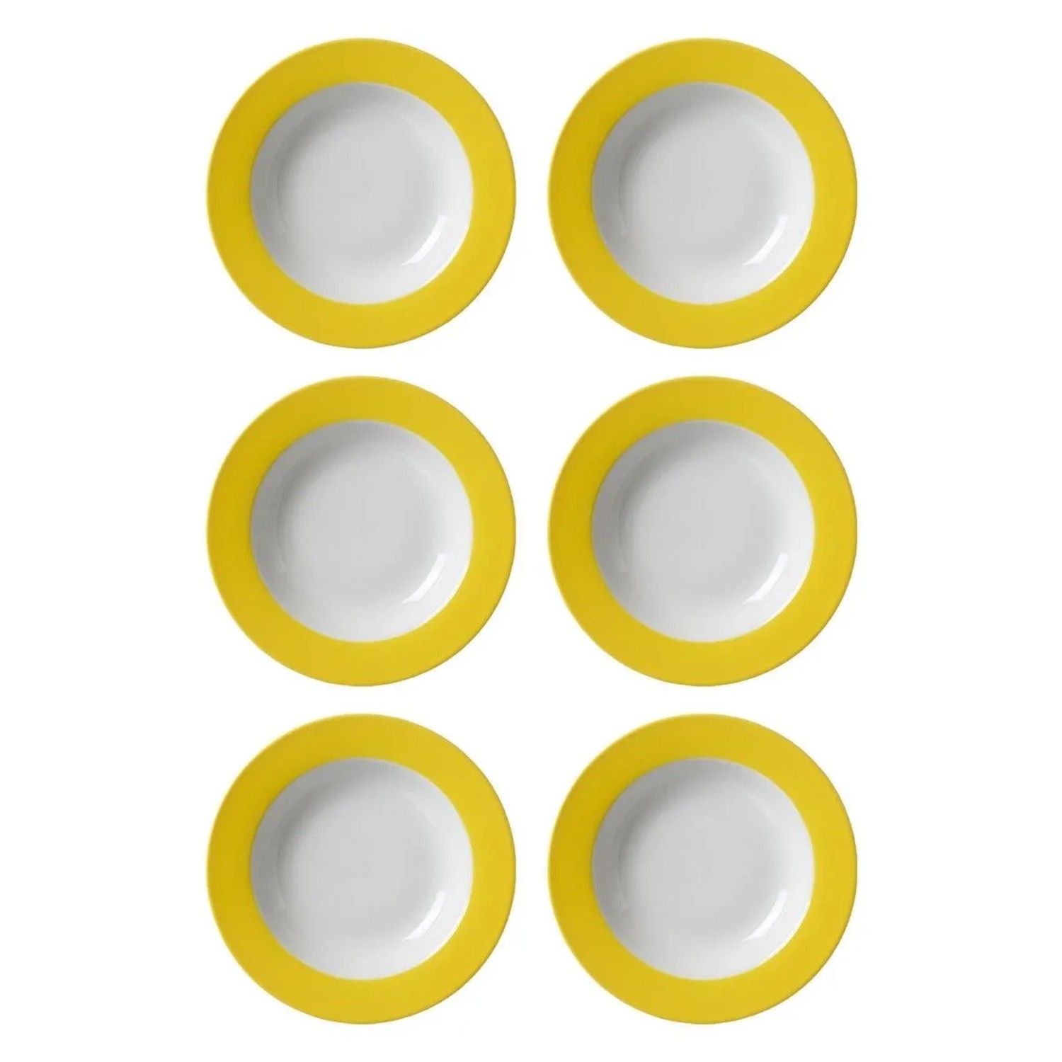 Ritzenhoff & Breker DOPPIO Suppenteller 22 cm 6er Set Gelb
