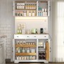 Merax Küchenschrank 180x100x40 cm LED Steckdosen Ausziehbarer Organizer Türablage_10