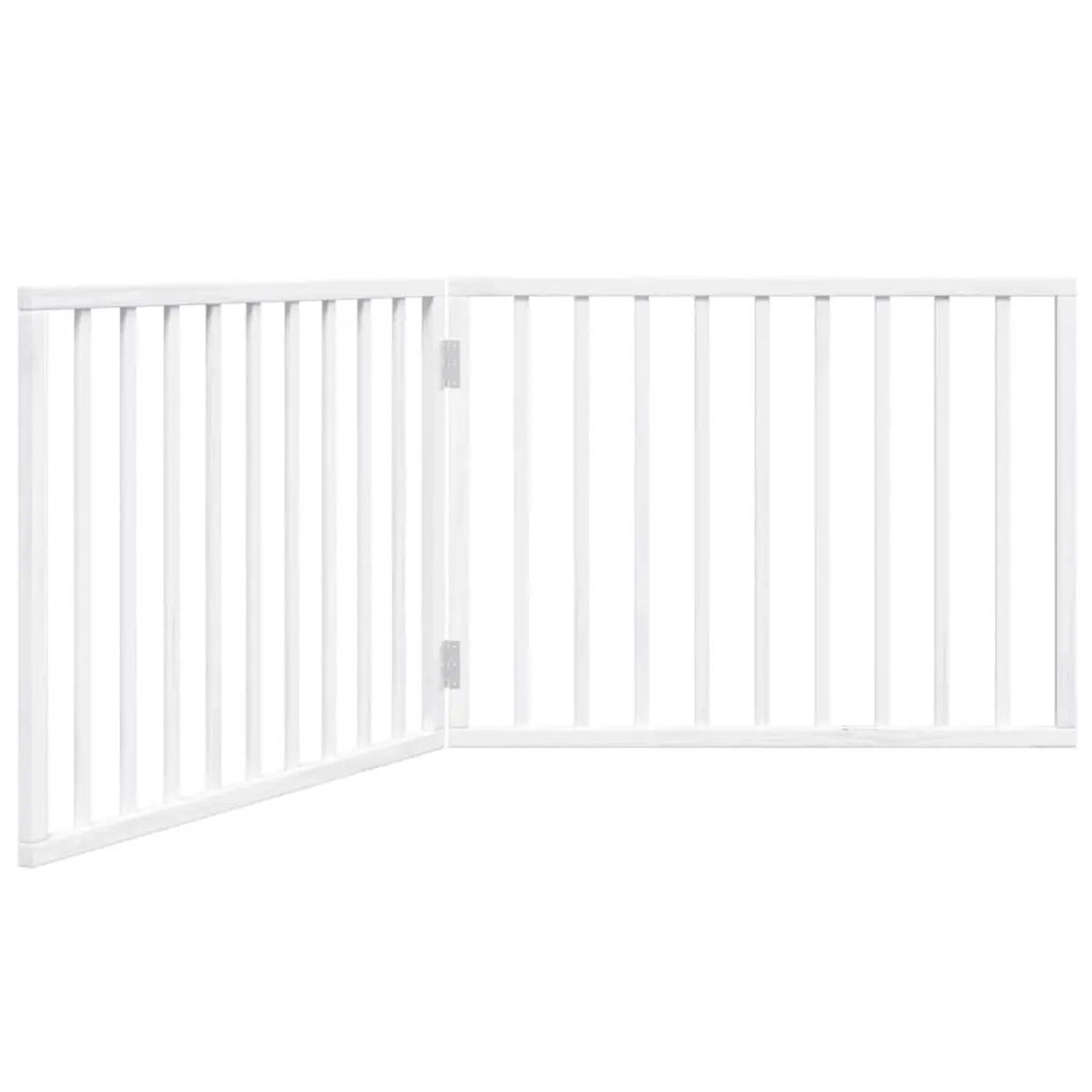 vidaXL Hundegitter Faltbar 2 Paneele Weiß 160 cm Pappelholz 352184